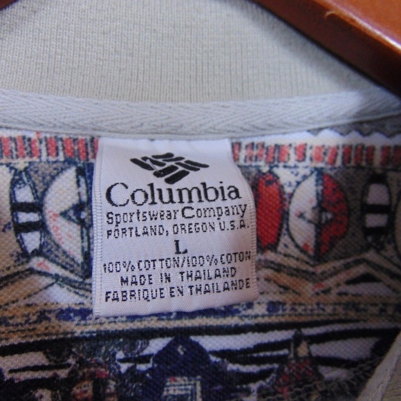 VTG Columbia Mens M/L Short Sleeve Collared Shirt - Picture 5 of 5